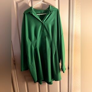 Green Shirt-dress